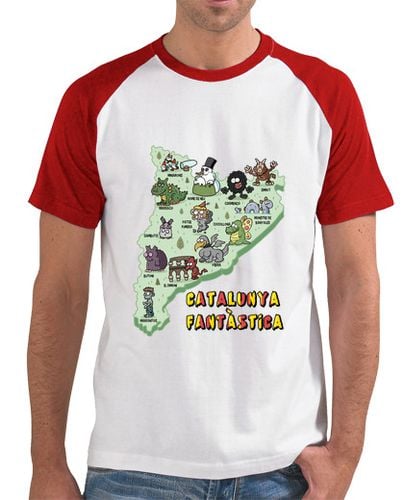 Camiseta Hombre Estilo Béisbol CATALUNYA FANTÀSTICA laTostadora - latostadora.com - Modalova