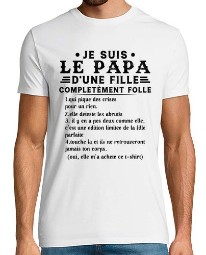 Camiseta papá de una hija completamente loca - latostadora.com - Modalova