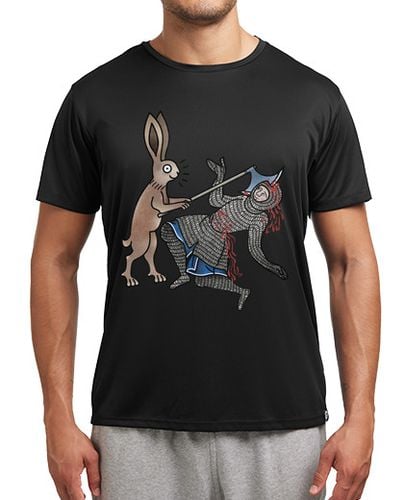 Camiseta Hombre Deportiva Conejo con hacha meme medieval laTostadora - latostadora.com - Modalova