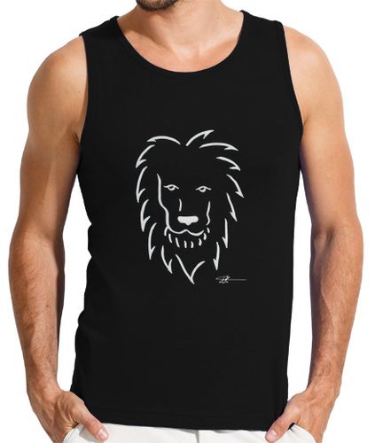 Camiseta Hombre Sin Mangas león en blanco tank top sport laTostadora - latostadora.com - Modalova