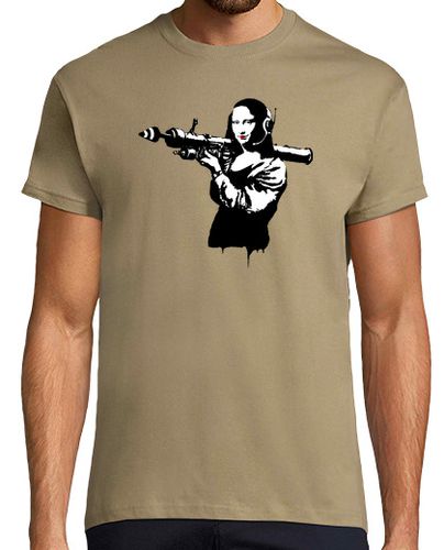 Camiseta Mona Lisa Bazooka - Banksy - latostadora.com - Modalova