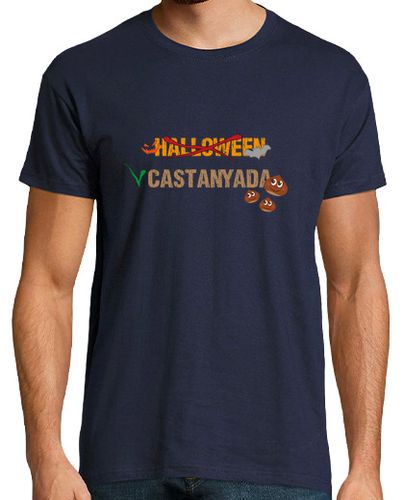Camiseta Halloween vs Castanyada samarreta màniga curta home - latostadora.com - Modalova