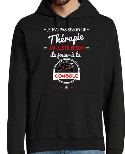 Sudadera Con Capucha Para Hombre sin necesidad de terapia geek gamer ner laTostadora - latostadora.com - Modalova