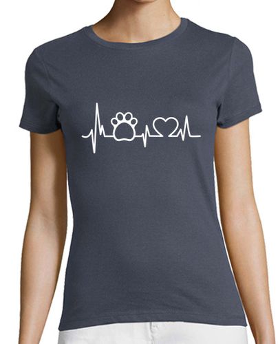 Camiseta mujer Huella corazón perro - latostadora.com - Modalova