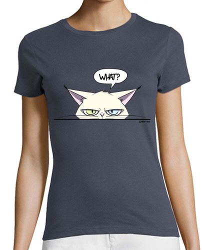 Camiseta mujer Camiseta mujer Grumpy white cat - latostadora.com - Modalova