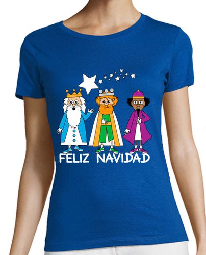 Camiseta mujer REYES MAGOS. FELIZ NAVIDAD II - latostadora.com - Modalova