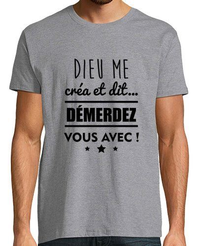 Camiseta Dios me creó y dijo Demerd con - latostadora.com - Modalova
