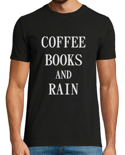 Camiseta Hombre Manga Corta libros de café y lluvia laTostadora - latostadora.com - Modalova