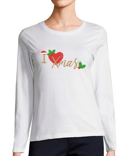 Camiseta Mujer Manga Larga I Love Xmas Camiseta manga larga mujer laTostadora - latostadora.com - Modalova