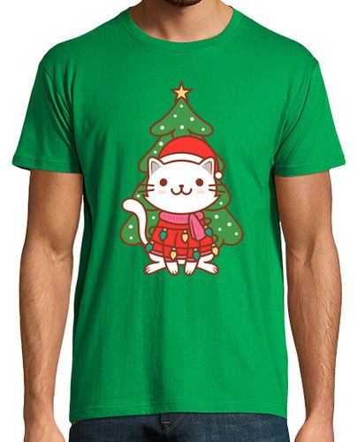 Camiseta Cute Christmas Cat Illustration - latostadora.com - Modalova