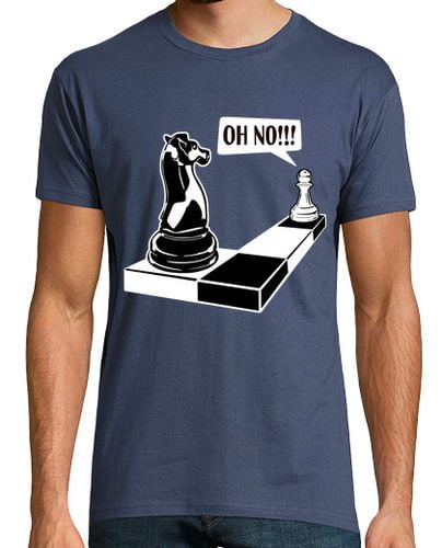 Camiseta Hombre Manga Corta Oh No Caballo Péon Jugador De Ajedrez Jaque Mate Chess laTostadora - latostadora.com - Modalova