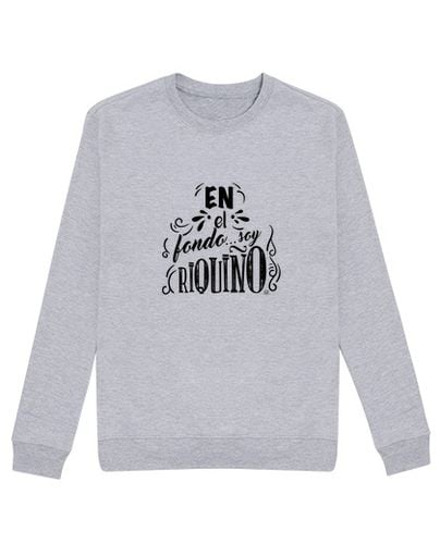 Sudadera Sin Capucha Unisex Sudadera Riquiño. Gris laTostadora - latostadora.com - Modalova