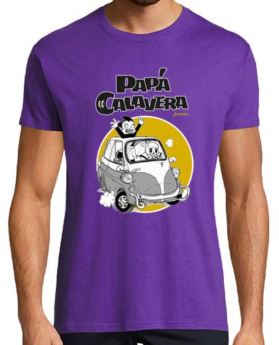 Camiseta Hombre Manga Corta Papa Calavera Camiseta Hombre, manga corta, morado, calidad extra laTostadora - latostadora.com - Modalova