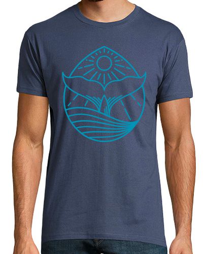 Camiseta Blue Whale Tail Line Design - latostadora.com - Modalova