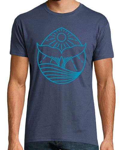 Camiseta Blue Whale Tail Line Design laTostadora - latostadora.com - Modalova