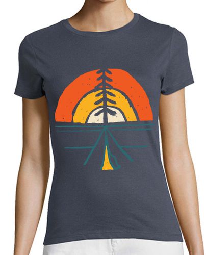 Camiseta mujer campamento y puesta de sol - latostadora.com - Modalova