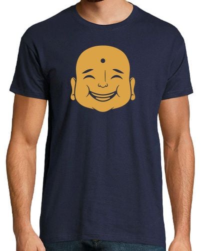 Camiseta Gold Buddha Face Negative Space Design - latostadora.com - Modalova