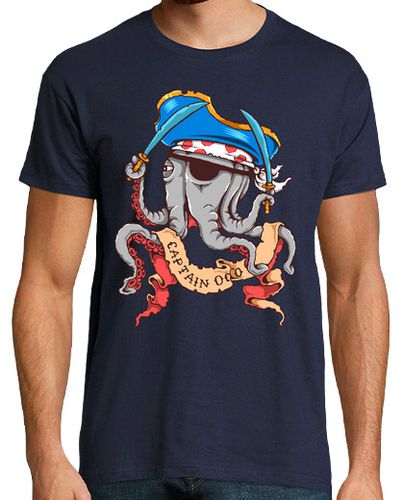 Camiseta Camiseta Pulpo Capitán Pirata Marinero Océano Mar Divertidas Regalo Cumpleaños - latostadora.com - Modalova