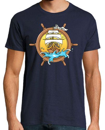 Camiseta Camiseta Marinero Tattoo Barco Timón Retro Vintage Piratas laTostadora - latostadora.com - Modalova