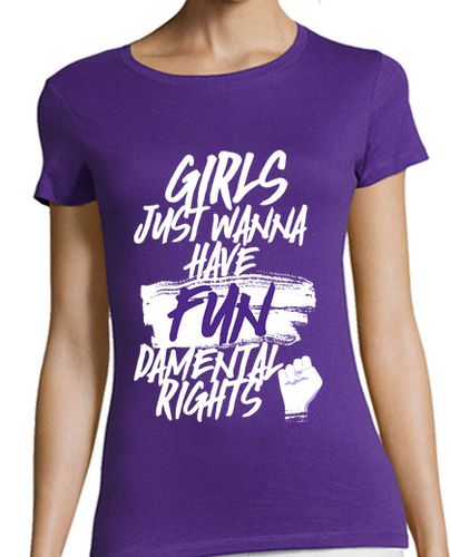Camiseta mujer Girls just wanna FUNdamental Rights - latostadora.com - Modalova