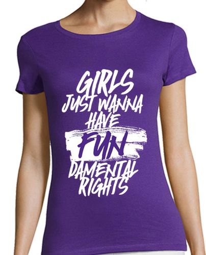 Camiseta mujer Girls just wanna FUNdamental Rights 2 - latostadora.com - Modalova