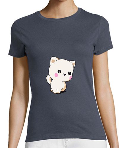 Camiseta mujer camiseta gatito gracioso mujer chibi - latostadora.com - Modalova