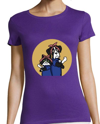 Camiseta mujer mujer trabajadora animalista - latostadora.com - Modalova