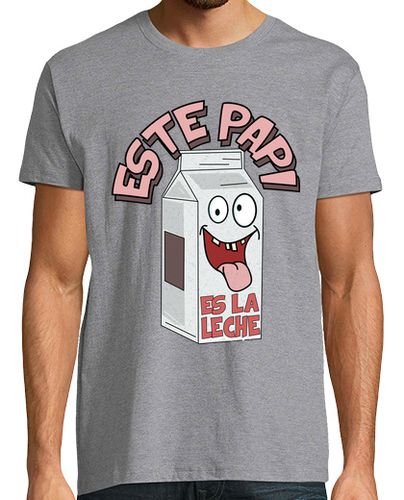 Camiseta Hombre Manga Corta Cooltee Este papi es la leche. La Tostadora laTostadora - latostadora.com - Modalova