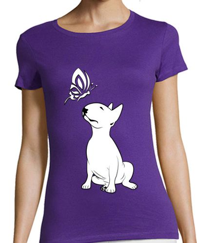 Camiseta mujer Bull terrier mariposa - latostadora.com - Modalova