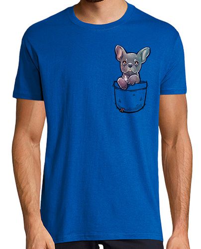 Camiseta Hombre Manga Corta bolsillo lindo bulldog francés - camisa para hombre laTostadora - latostadora.com - Modalova