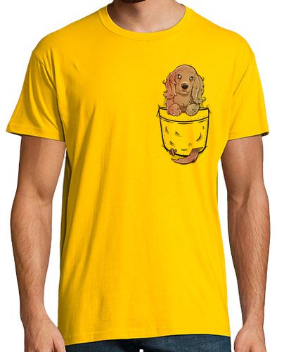 Camiseta bolsillo lindo perro cocker spaniel inglés - camisa para hombre - latostadora.com - Modalova