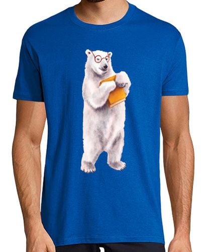 Camiseta Hombre Manga Corta oso polar amante de los libros geek laTostadora - latostadora.com - Modalova