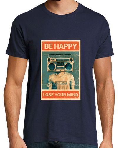 Camiseta camiseta retro - sé feliz suelta tu mente música laTostadora - latostadora.com - Modalova