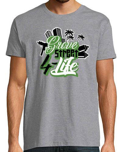 Camiseta Grove Street 4 Life - latostadora.com - Modalova