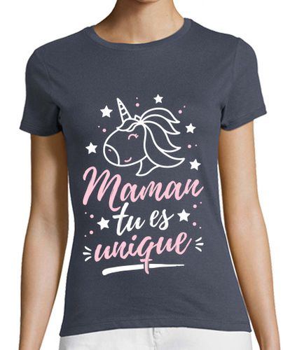 Camiseta Mujer Manga Corta Maman tu es unique laTostadora - latostadora.com - Modalova