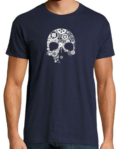 Camiseta Hombre Manga Corta Calavera engranajes blanco laTostadora - latostadora.com - Modalova