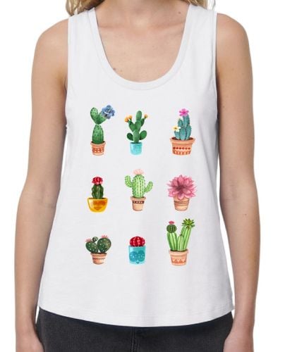 Camiseta Mujer Tirantes Loose Fit Cactus de colores laTostadora - latostadora.com - Modalova