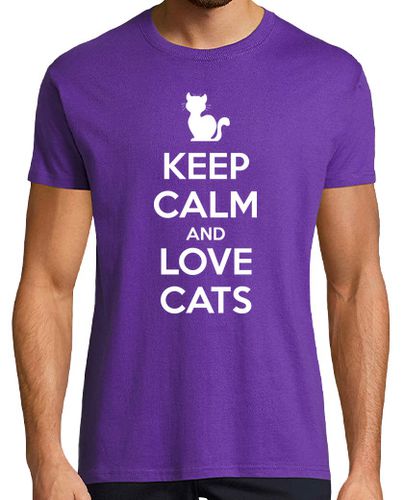 Camiseta Keep Calm and Love Cats - latostadora.com - Modalova