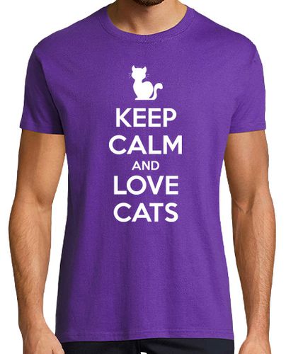 Camiseta Keep Calm and Love Cats laTostadora - latostadora.com - Modalova