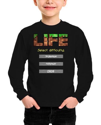 Camiseta Niño Manga Larga 2020 Life Seleccionar Minecraft laTostadora - latostadora.com - Modalova