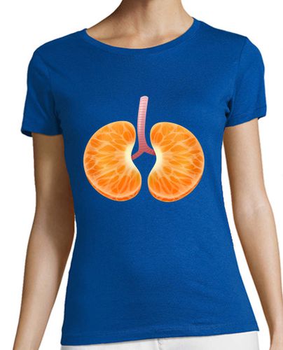 Camiseta mujer Pulmon mandarina - latostadora.com - Modalova