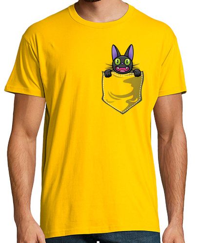 Camiseta Hombre Manga Corta gato negro en el bolsillo laTostadora - latostadora.com - Modalova