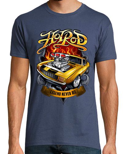 Camiseta Hot Rod Legend Never Die Coche Clásico Muscle Car Motor Leyenda laTostadora - latostadora.com - Modalova