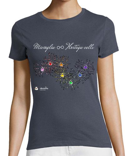 Camiseta mujer Hortega cells fondos oscuros - latostadora.com - Modalova