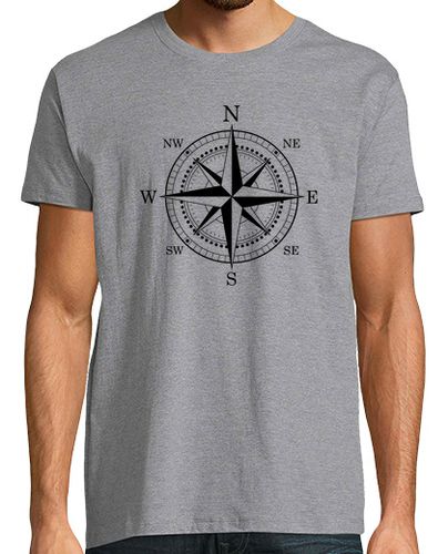 Camiseta Hombre Manga Corta Brújula Viaje Turismo Compass. laTostadora - latostadora.com - Modalova