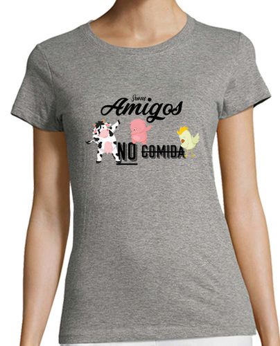 Camiseta mujer Camiseta mujer Los animales somos amigos NO comida - latostadora.com - Modalova