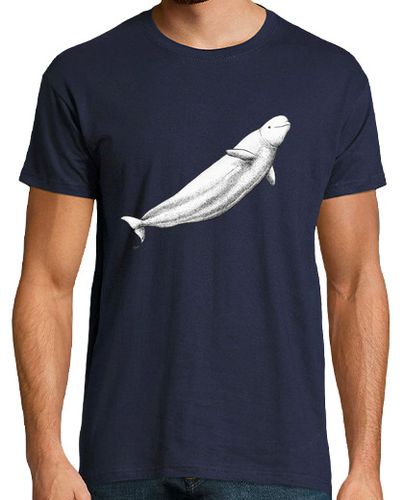 Camiseta Beluga ballena blanca camiseta Hombre, manga corta, azul marino laTostadora - latostadora.com - Modalova