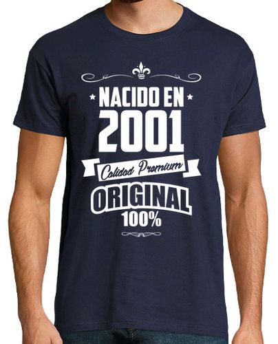 Camiseta Hombre Manga Corta Nacido en 2001, Calidad Premium, Original laTostadora - latostadora.com - Modalova