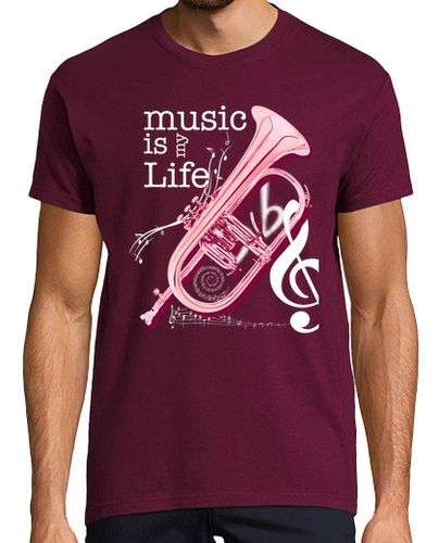 Camiseta Music is my Life - Fliscorno - latostadora.com - Modalova