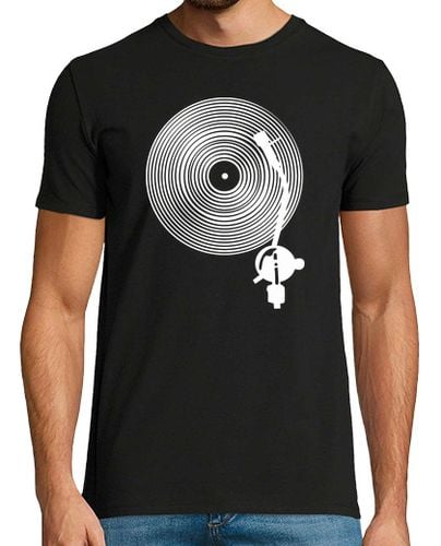 Camiseta Hombre Manga Corta Disco de Vinilo - Turntable laTostadora - latostadora.com - Modalova